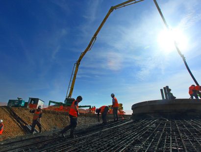 GTS – Réalisation de massif par ferraillage puis béton pour éolienne